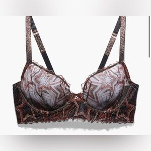 Savage x fenty SHINING STAR EMBROIDERED UNLINED DEMI BRA